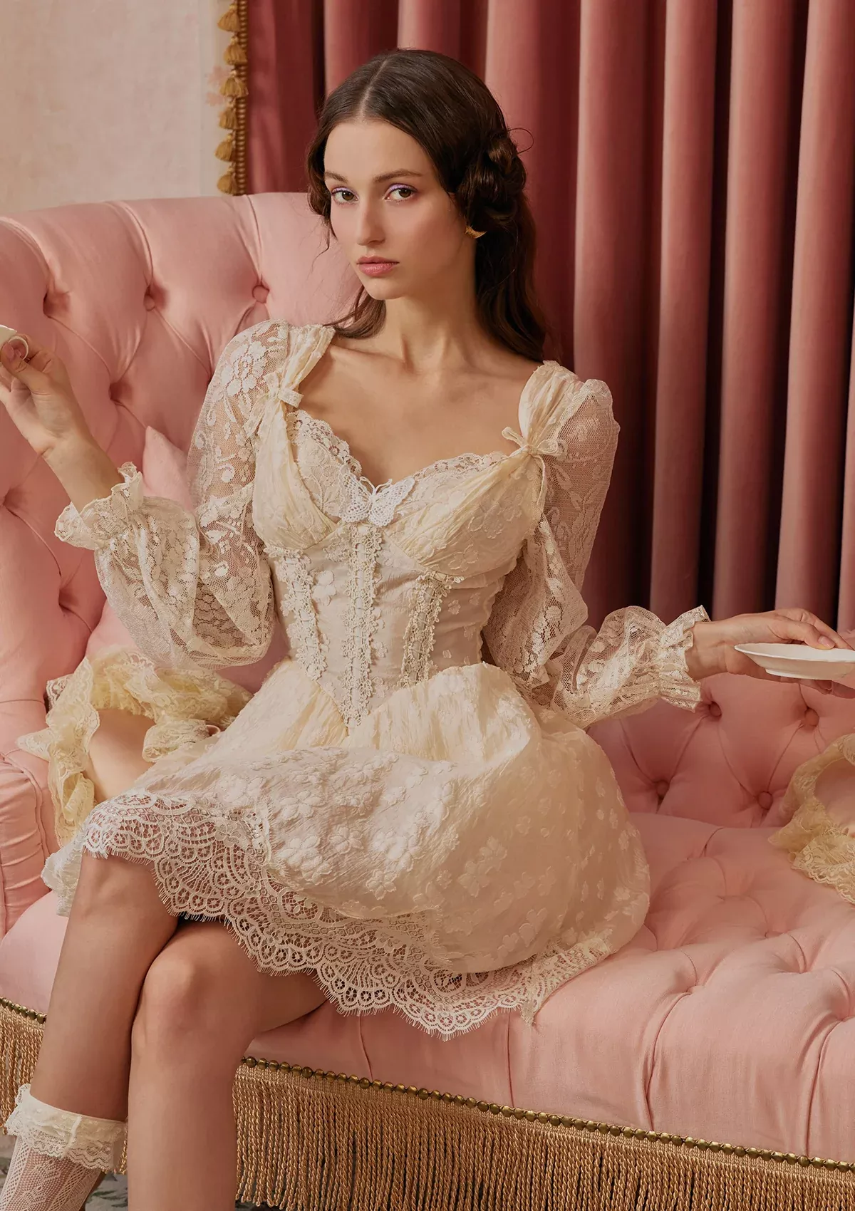 (US Exclusive)Butterfly Dollhouse Corset Dress